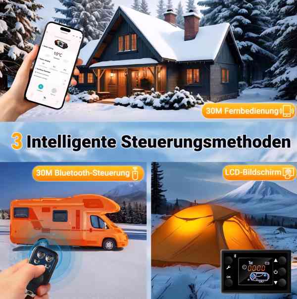 Naftové topení 12/24V 8kw (bluetooth) - NOVÉ !!! - foto 2