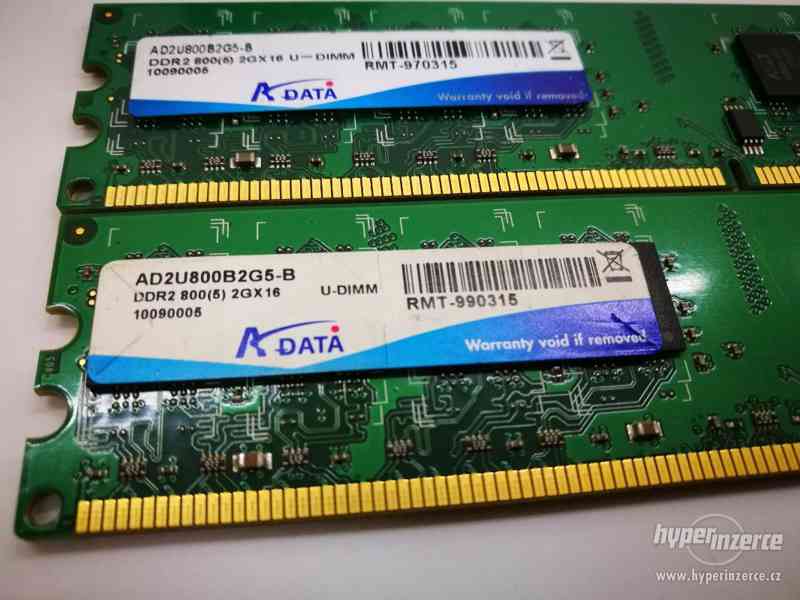 DDR2 4GB 2x2GB Adata AD2U800B2G5-B 800 (5) 2GX16 - foto 2