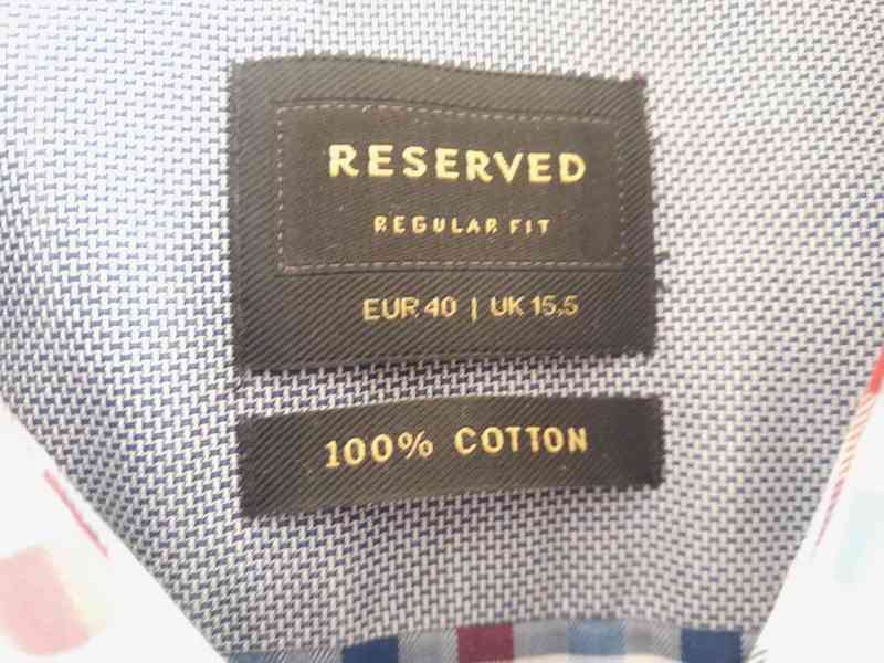 Pánská kostkovaná košile Reserved vel. 40 - nová - foto 12