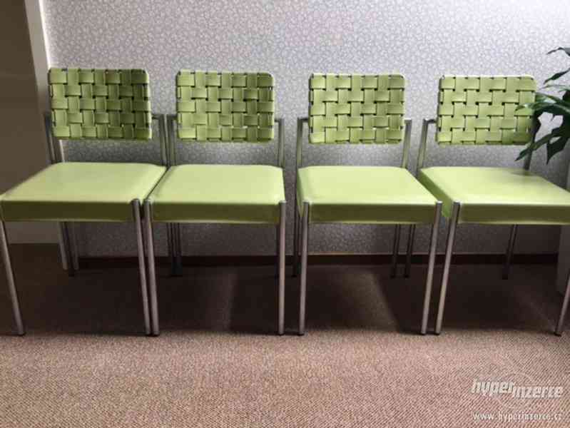 Luxusní designové kožené židle - 4 kusy - foto 1