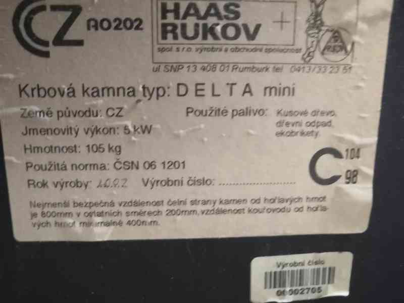 Krbová kamna Haas+Sohn DELTA mini 5 kW – 2 500 Kč - foto 2