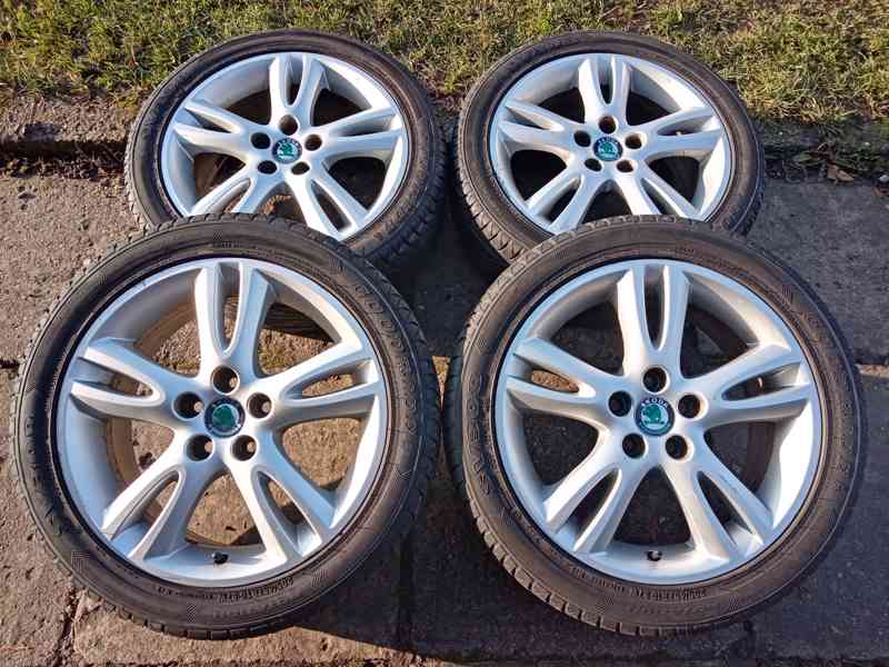 Obutá alu kola 16ky 5x100 pneu 80% ŠKODA SEAT VW AUDI - foto 3