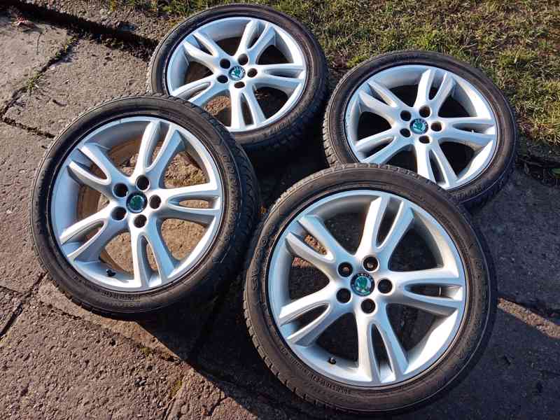 Obutá alu kola 16ky 5x100 pneu 80% ŠKODA SEAT VW AUDI - foto 5