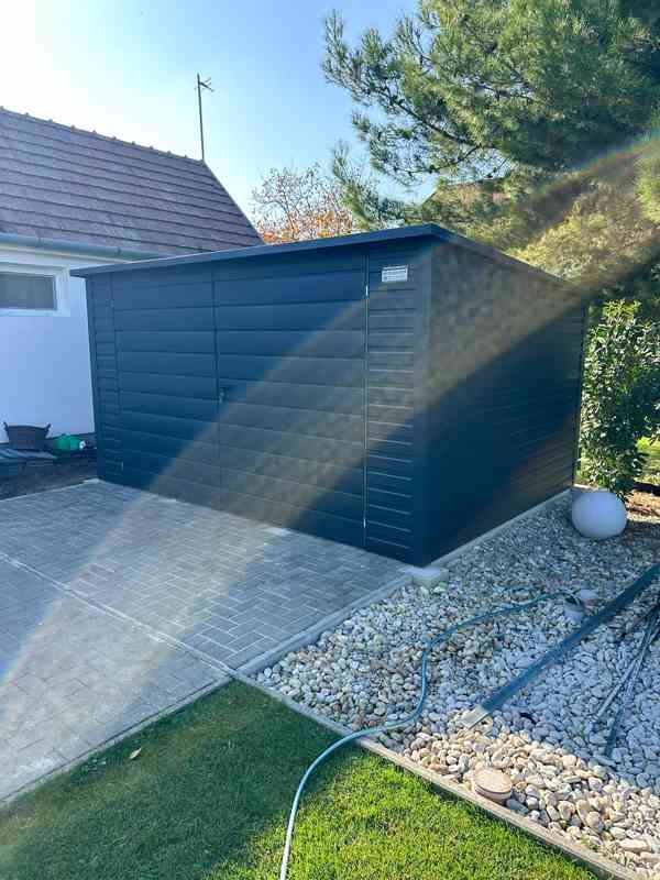 Zahradní domek 4x3m -  Dvoukřídlá vrata - antracit - TS868 - foto 3