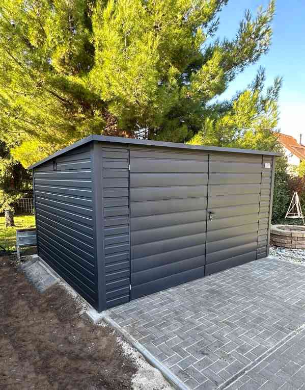 Zahradní domek 4x3m -  Dvoukřídlá vrata - antracit - TS868 - foto 4