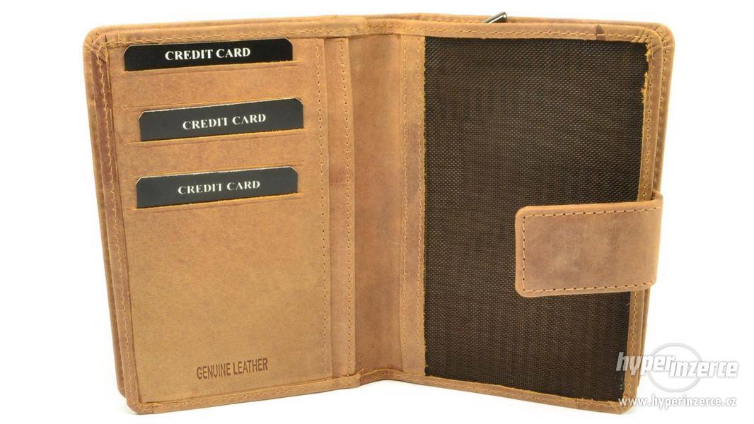 Dámská kožená peněženka světle hnědá - foto 6