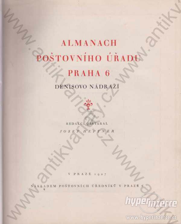 Almanach poštovního úřadu Praha 6 1927 - foto 1