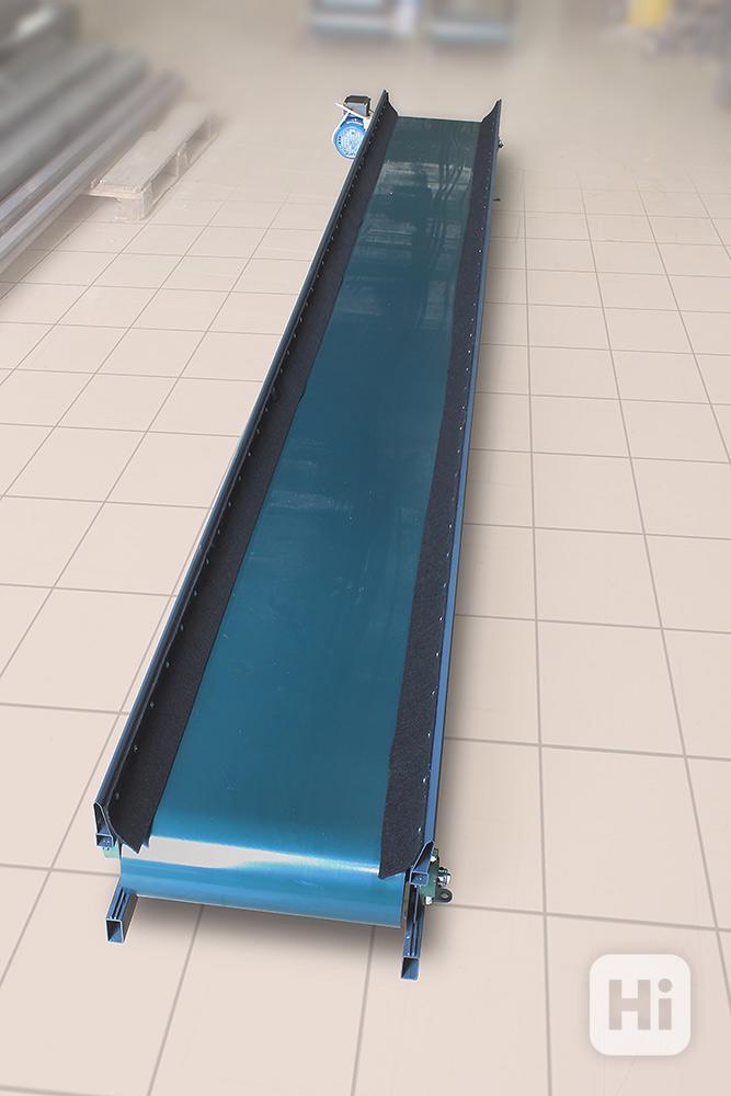 Pásový dopravník 300x40 cm s motorem, hladký - foto 1