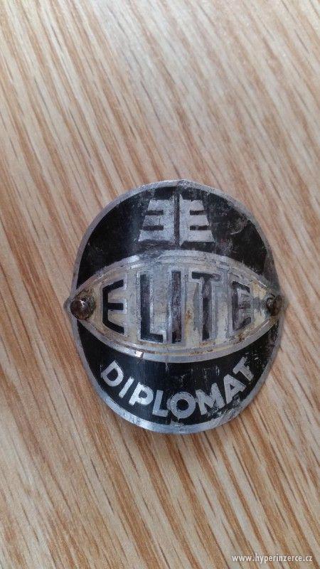 ELITE DIPLOMAT - starý štítek na kolo - foto 1