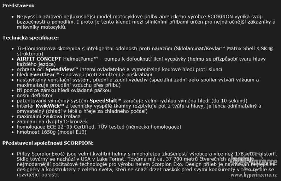 Přilba Scorpion EXO 1000 BUG, vel. L (černá - lesklá) - foto 5