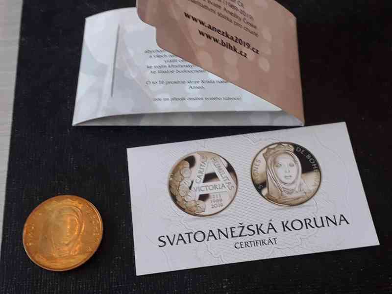  Svatoanežská koruna 2019 - pamětní mince  - foto 3