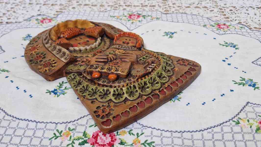 Zajímavý starý Reliéf na zeď Madona s dítětem - foto 4