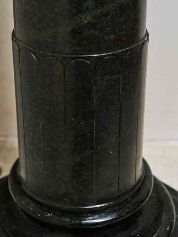 Mramorový sloup/ podstavec 19. století zelený mramor - foto 6