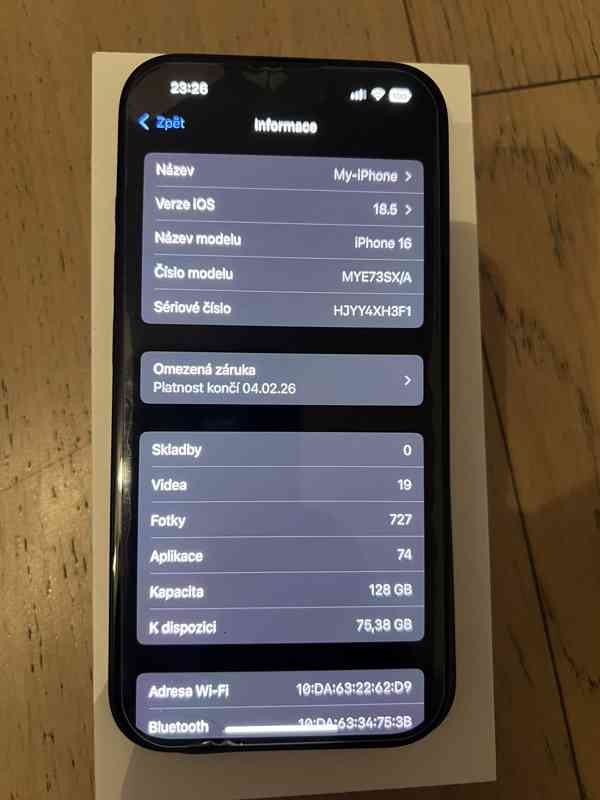 Zánovní Apple iPhone 16 Black 128GB - záruka - foto 2