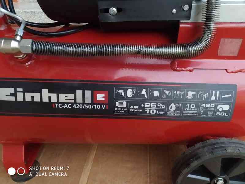 Prodám 2-pístový kompresor Einhell Classic TC-AC 420/50/10 V - foto 6