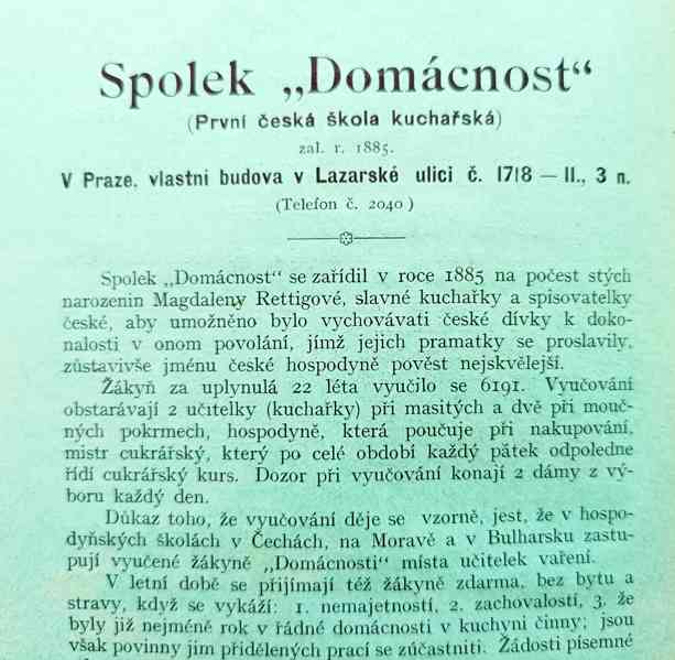 Starožitná Kuchařská kniha, spolek Domácnost, rok 1910 - foto 4