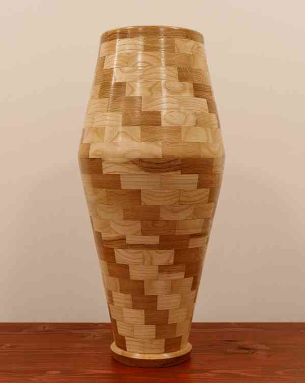 Dřevěná Segmentová váza 56cm