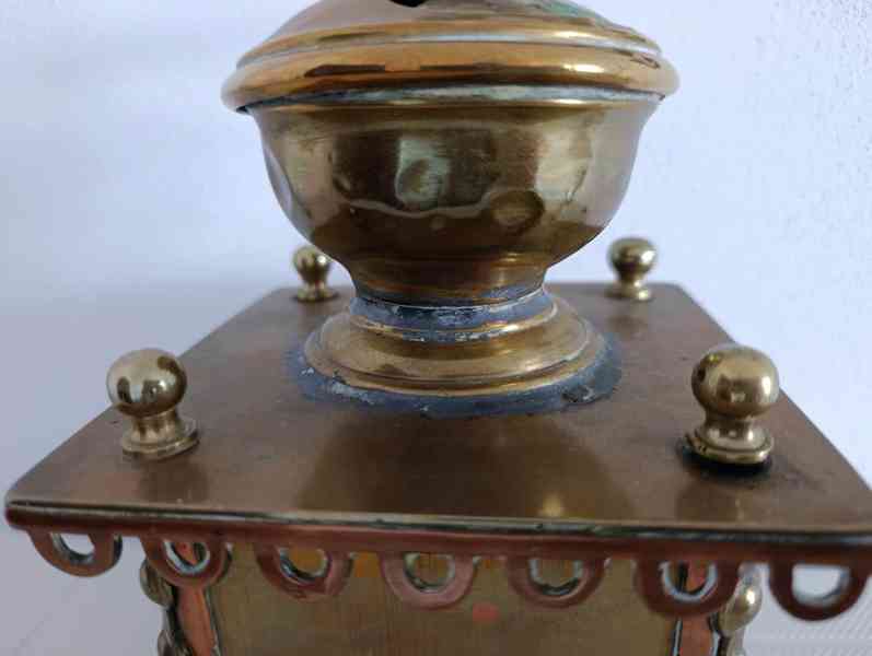 Zajimavý zdobený mosazný mlýnek na kávu do sbírrky - foto 4