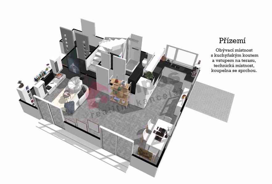 Novostavba 1/2 domu o dispozici 4+kk, 126m2, zahrada 250m2, Bašť - foto 2