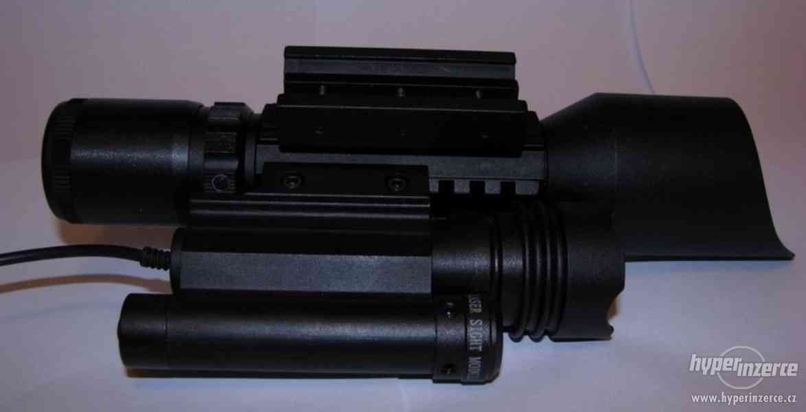 Puškohled krátký s laserem a baterkou  3-10x42 - foto 4