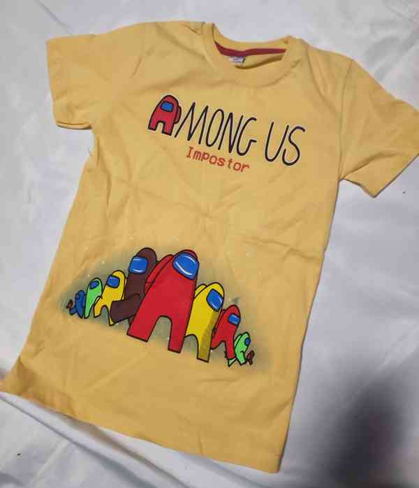 Dětské tričko Among us, žluté, 2 vel. - foto 2