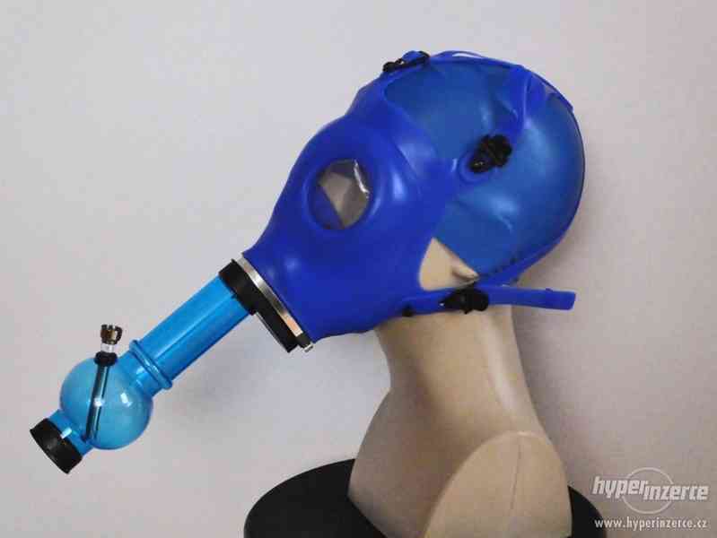Silikonova plynova maska ( modrá s čepicí ) - foto 1