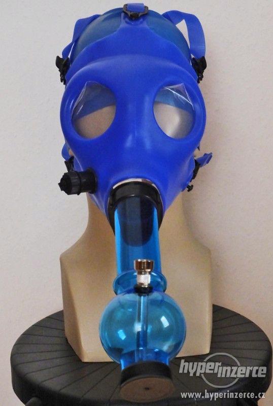 Silikonova plynova maska ( modrá s čepicí ) - foto 2
