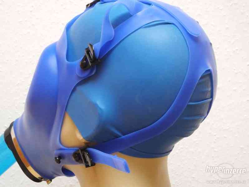 Silikonova plynova maska ( modrá s čepicí ) - foto 5