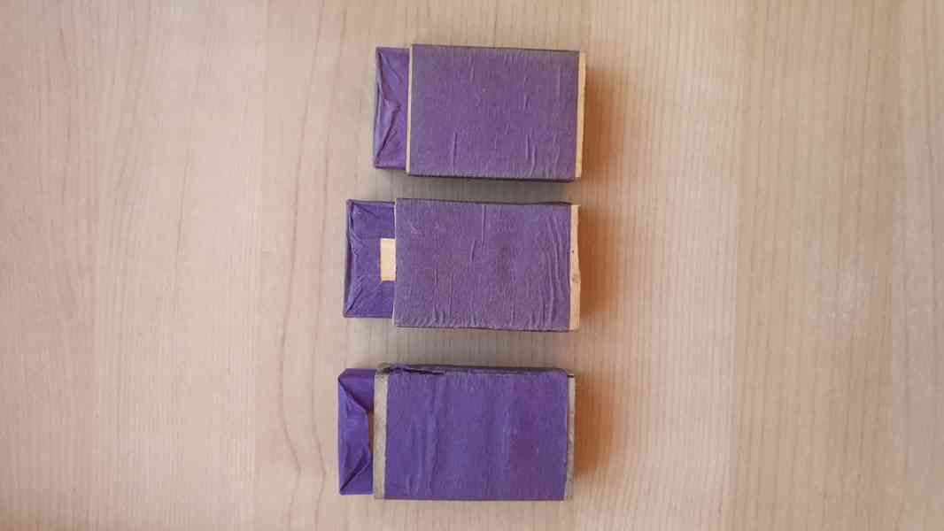 Staré dýhované krabičky od zápalek - foto 3