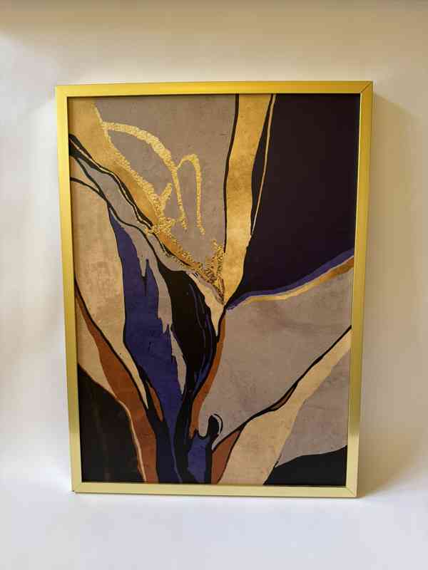 Art Deco - obraz ve zlatém rámu 74 x 53 cm
