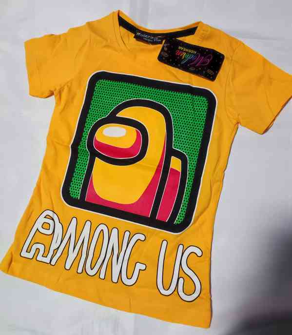 Dětské žluté tričko, Among Us, vel. 110 - foto 3