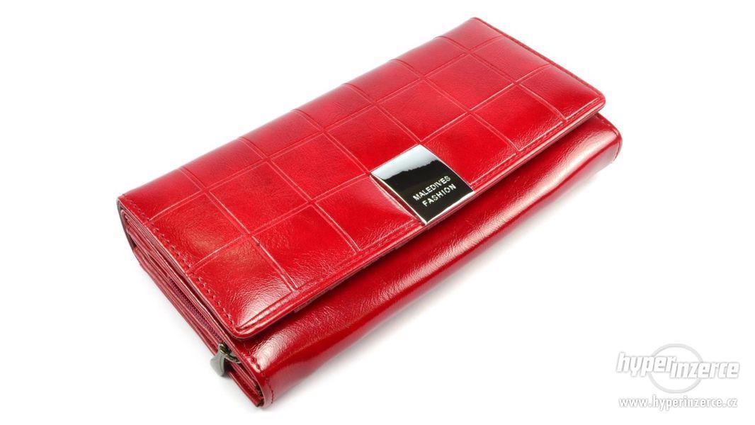 Červená peněženka kožená dámská - foto 2
