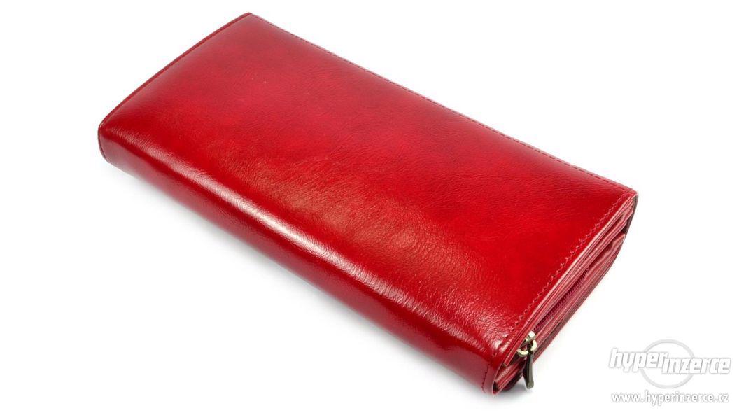 Červená peněženka kožená dámská - foto 4