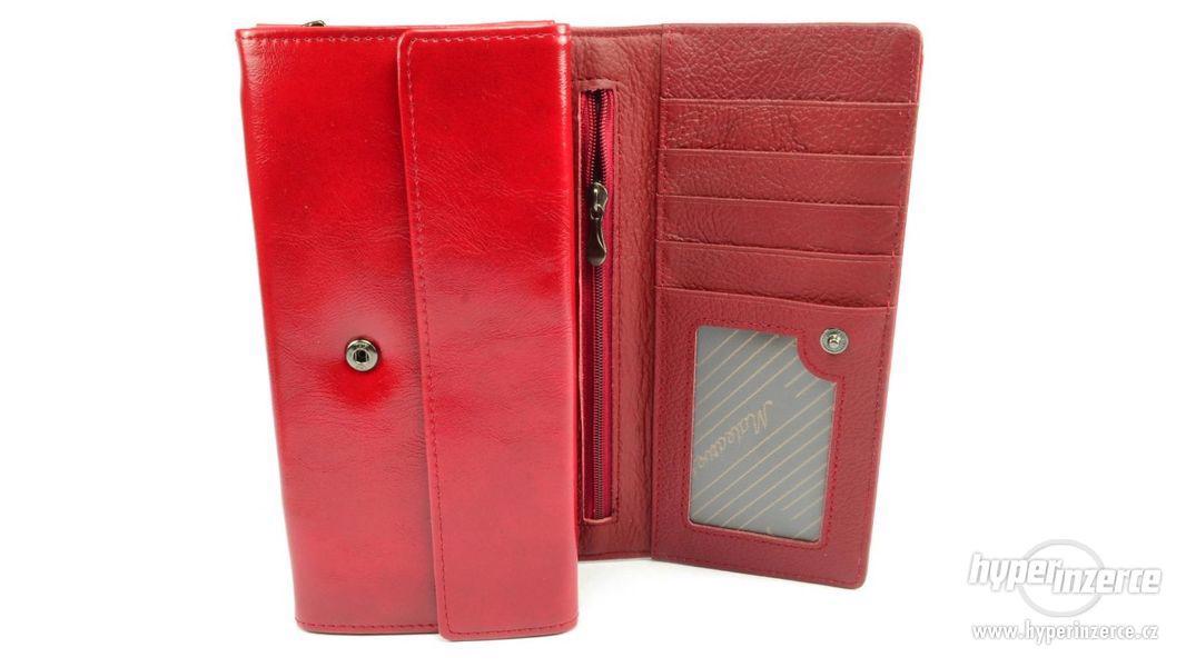 Červená peněženka kožená dámská - foto 6