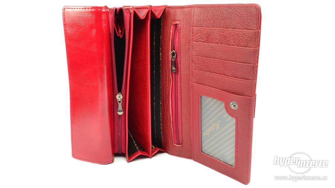 Červená peněženka kožená dámská - foto 7