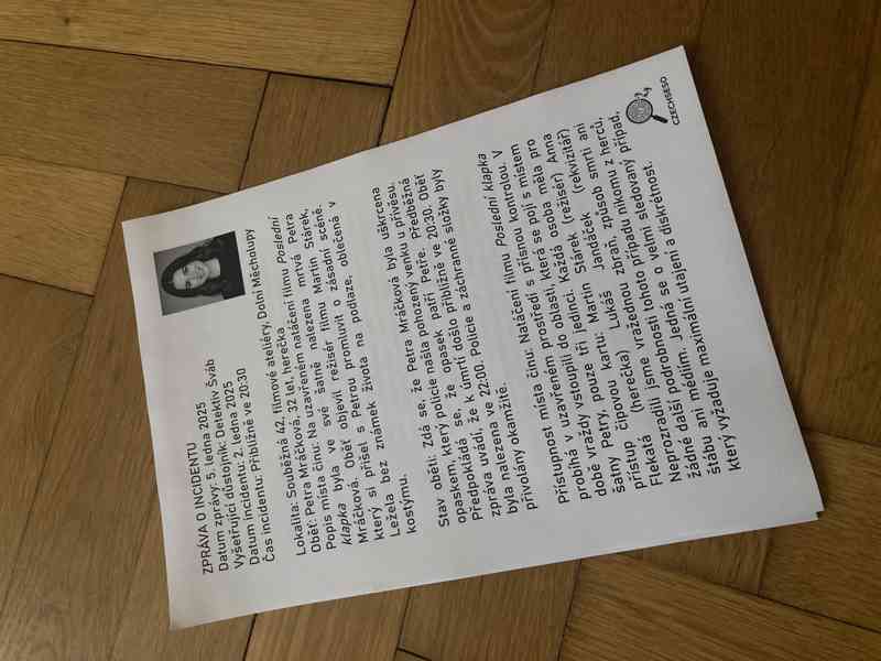 Poslední klapka detektivní hra - foto 6