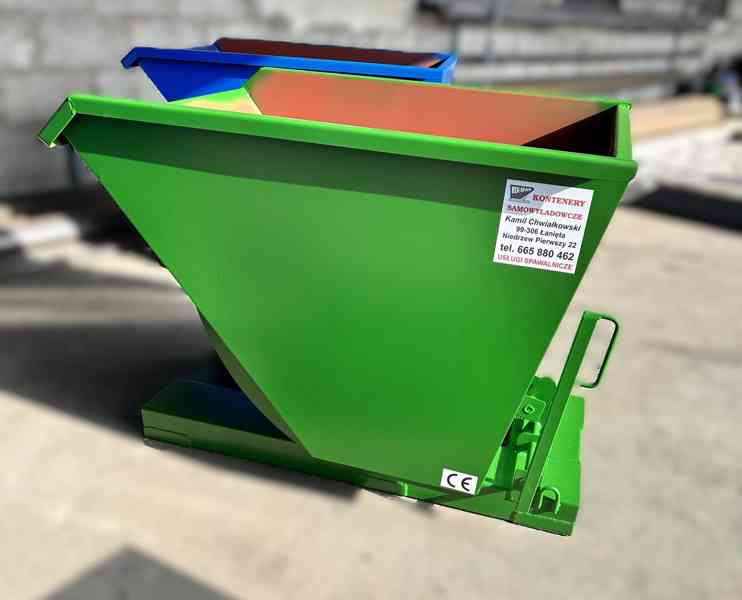 Pojemnik samoopróżniający się 0,5m3, kontener - foto 2
