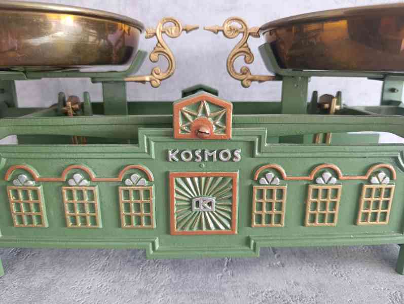 Krásné starožitné váhy KOSMOS po renovaci, pův.mísky - foto 12