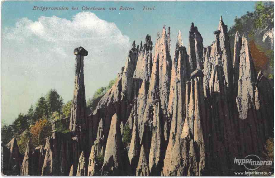 Stará pohlednice Tyroly - Erdpyramiden - Oberbozen - foto 1