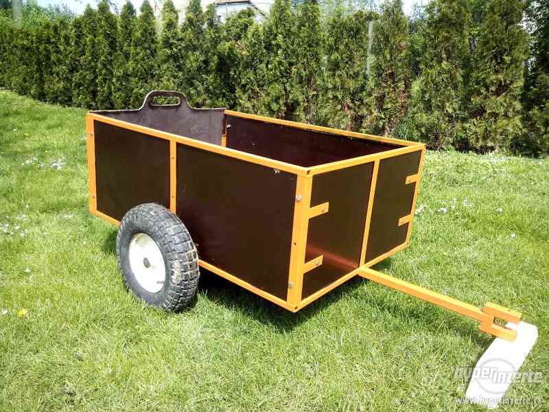 Přívěsný vozík za zahradní traktůrky-sekačky - foto 5