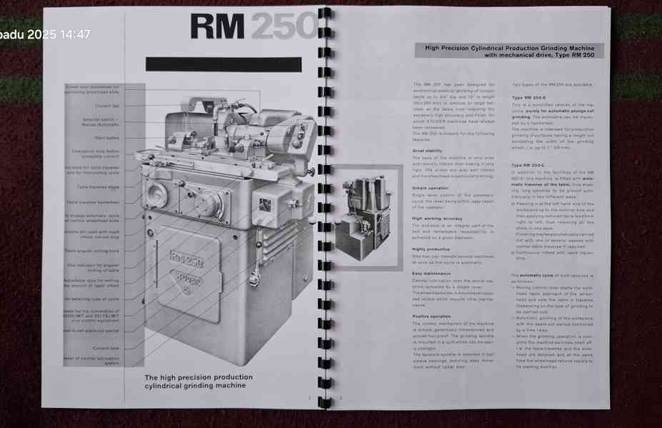 Katalog brusky STUDER RM - foto 2