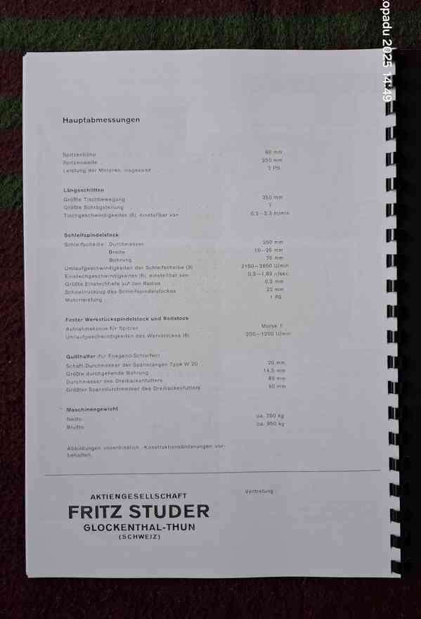 Katalog brusky STUDER RM - foto 4