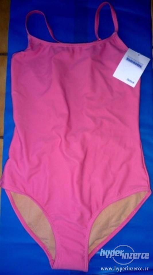 NOVÉ RŮŽOVÉ CELKOVÉ PLAVKY vel. D42 (L-XL) - foto 1