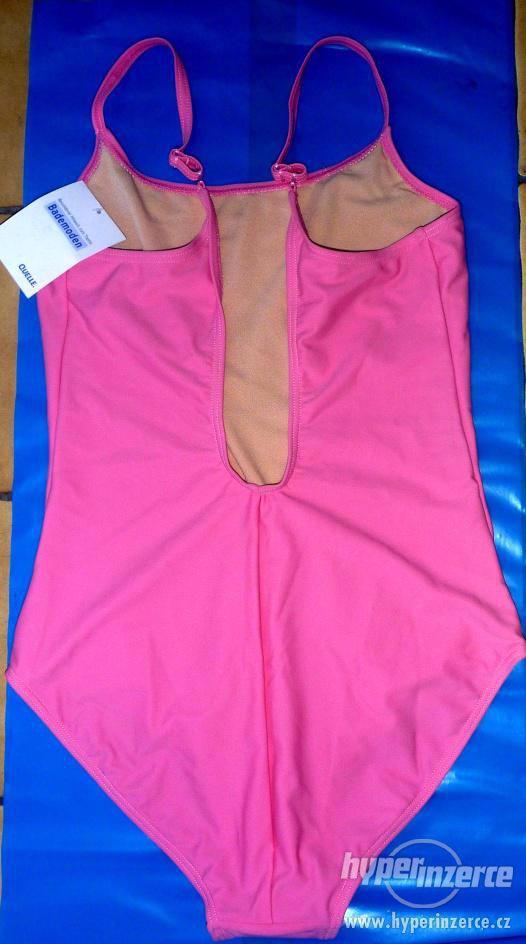 NOVÉ RŮŽOVÉ CELKOVÉ PLAVKY vel. D42 (L-XL) - foto 2