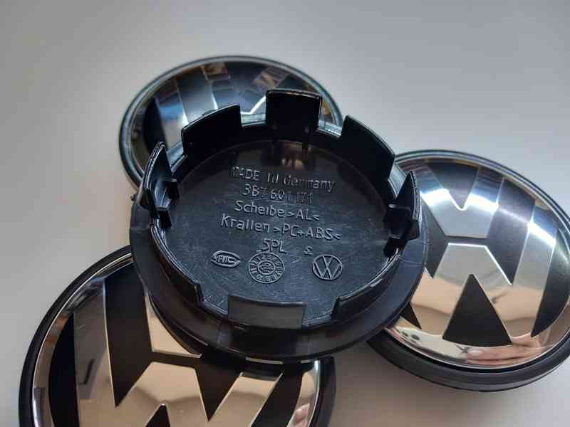Středové krytky Vw, 65x56mm, chrom logo - foto 2