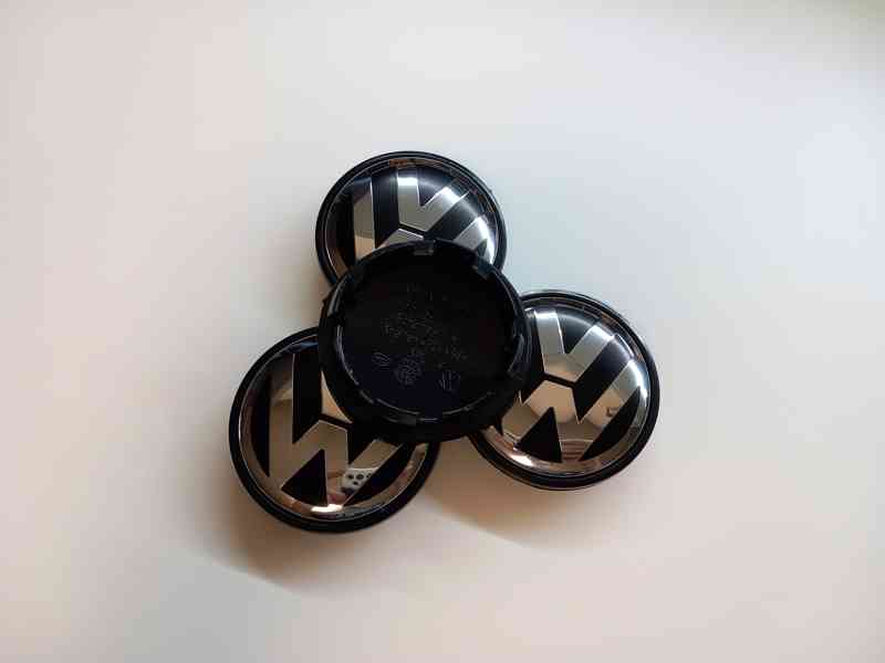 Středové krytky Vw, 65x56mm, chrom logo - foto 5