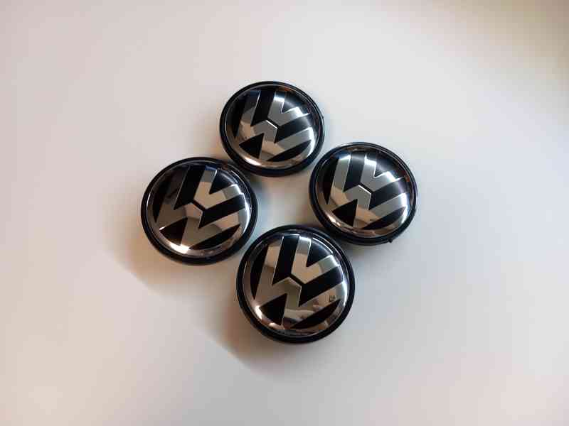 Středové krytky Vw, 65x56mm, chrom logo - foto 6