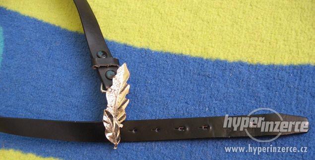 KOŽENÝ dámský OPASEK - PÁSEK s přezkou, 80 cm - foto 4