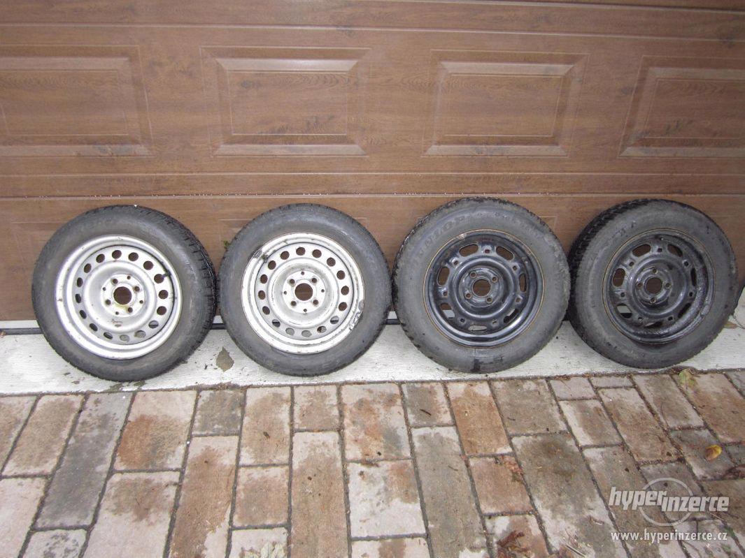 Zimní kola zimaky 4x100 s pneu 6,4mm R14 VW Caddy 2 - foto 1