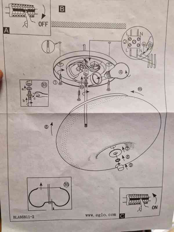 náhradní stínidlo k lustru OPTICA EGLO 86812 - foto 3